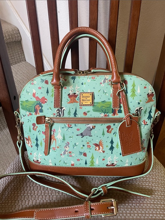 Dooney & Bourke Handbags - Disney Dooney & Bourke Mint Woodland Creatures Satchel with Brown Trim